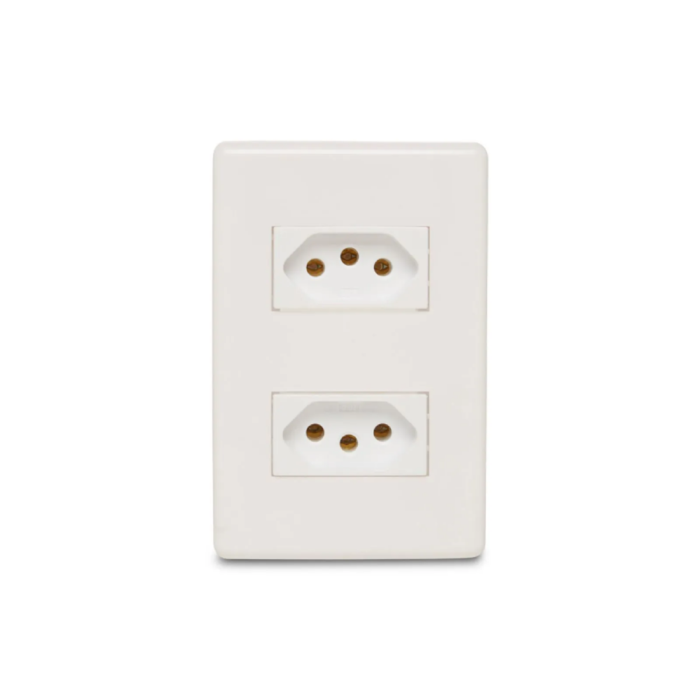 Tomada Dupla 20A 4X2 869361 Stella Steck Branca